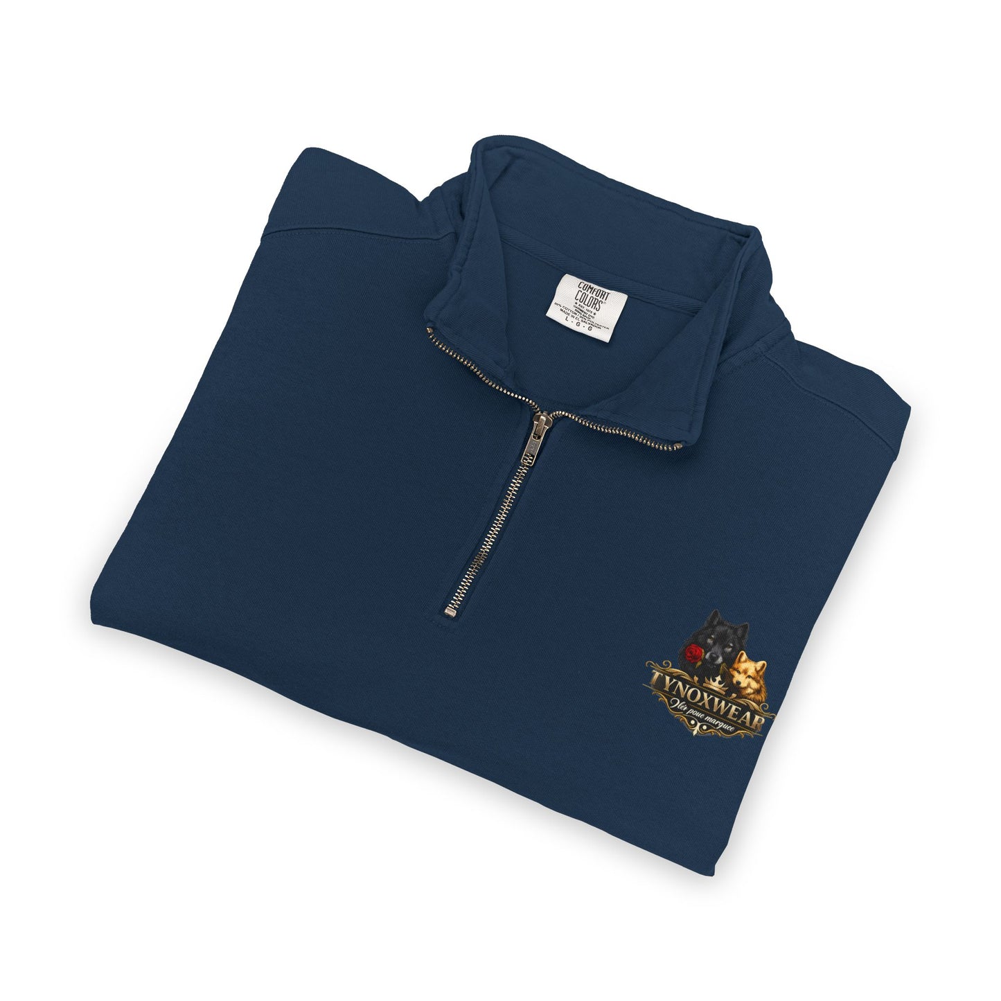 Quarter-Zip Sweatshirt — Embroidered Autumn Cats Logo