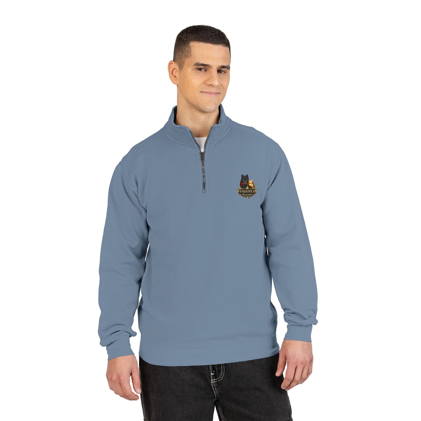 Quarter-Zip Sweatshirt — Embroidered Autumn Cats Logo