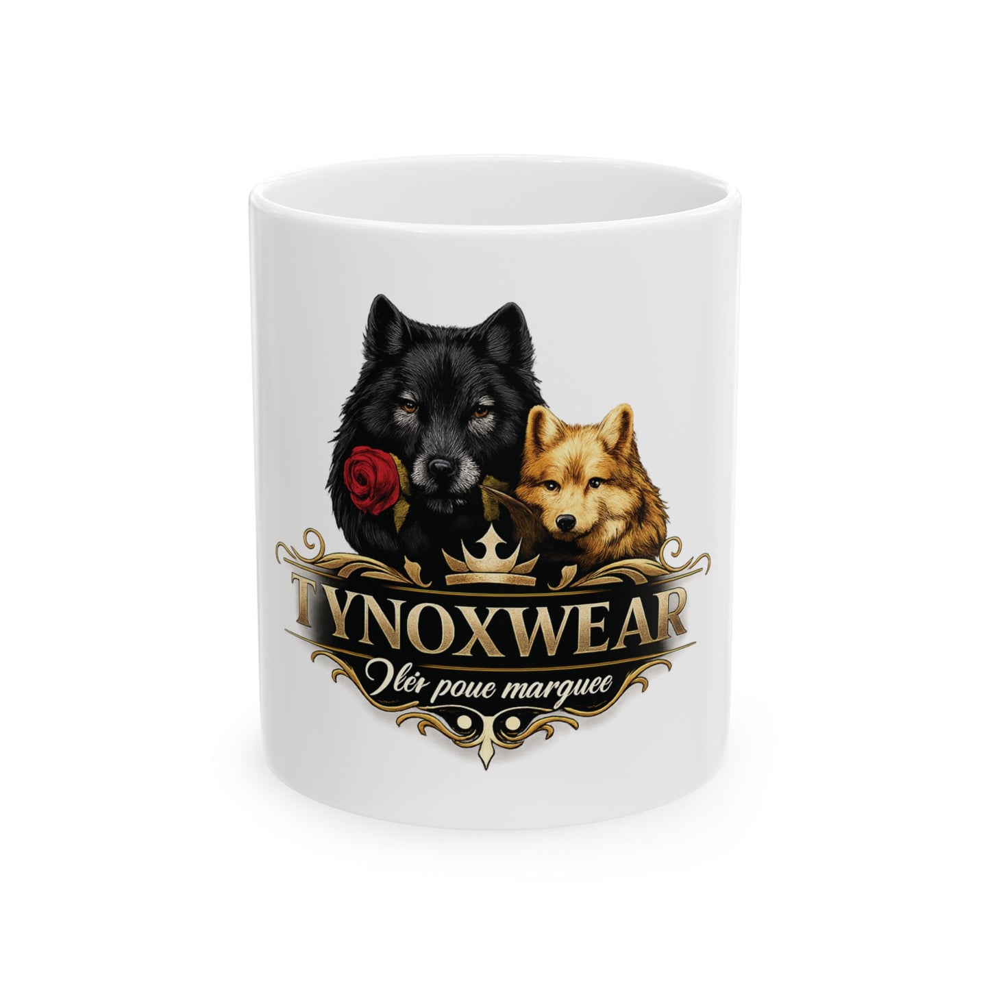 Wolves Crest Ceramic Mug — TYN0XWEAR With Rose 11oz
