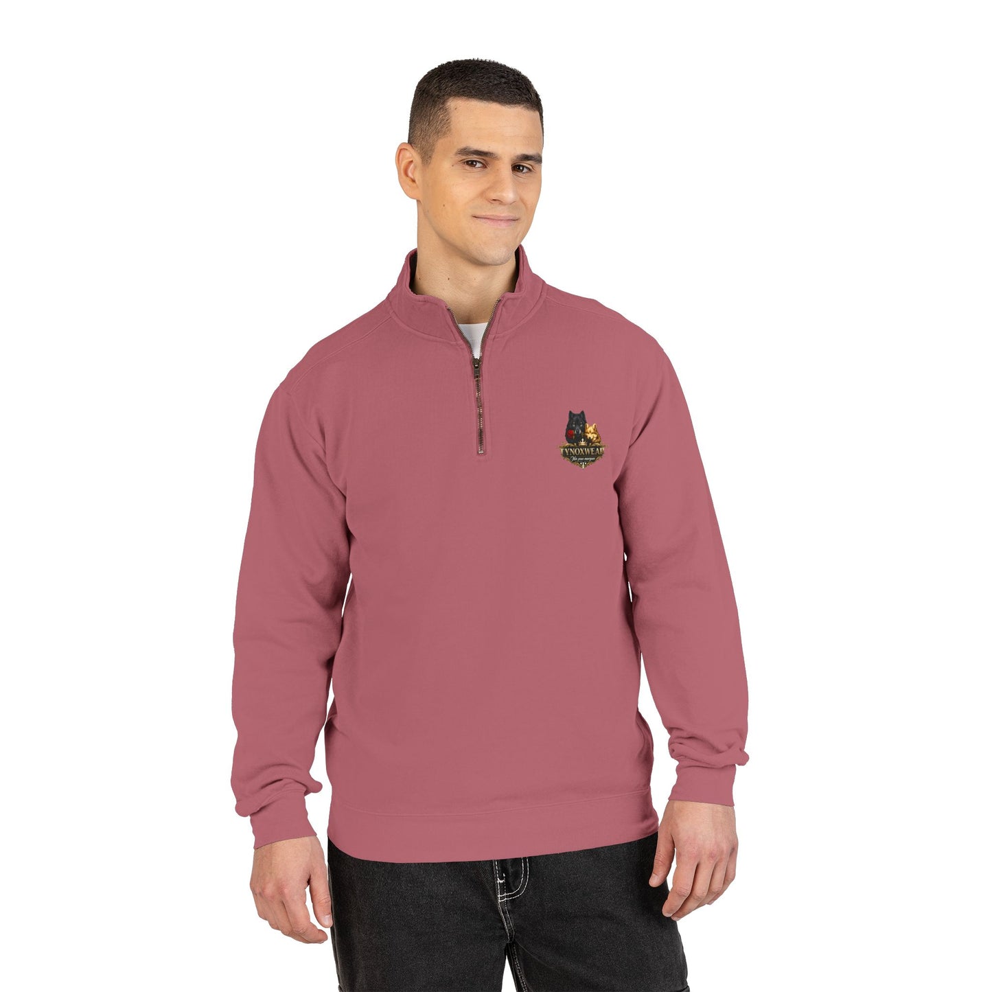 Quarter-Zip Sweatshirt — Embroidered Autumn Cats Logo